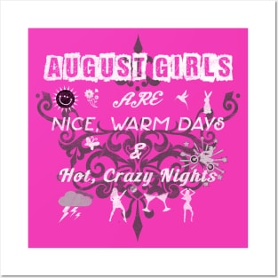 August Birthday Girls Posters and Art